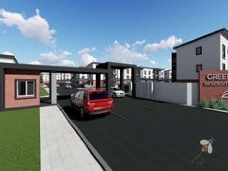 Modern 3-bedroom, 2-bathroom units for sale in Greenleaf Residential Estate, Kenleaf, Brakpan. Secure living with top finishes, carport, gas stove, and family-friendly facilities. No transfer fees!
