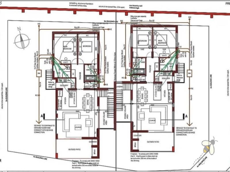 Seemeeu Park, plot and plan, duet for sale, 3 bedroom, en-suite, sea views, double volume entrance, built-in braai, customizable, double garage, PPRA registered.